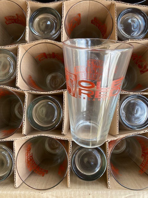 20 PACK Blake Shelton OLE RED Restaurant Bar 18oz Beer Drinking Glass ORLANDO FL