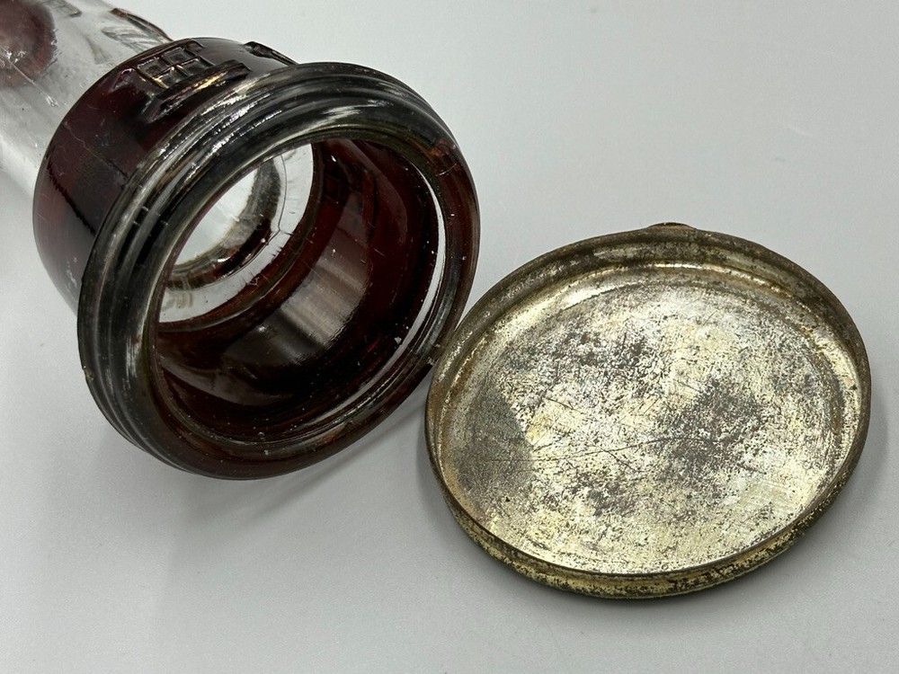 Antique WINDMILL Five Windows LONG PINE Nebraska GLASS CANDY CONTAINER E&A 844