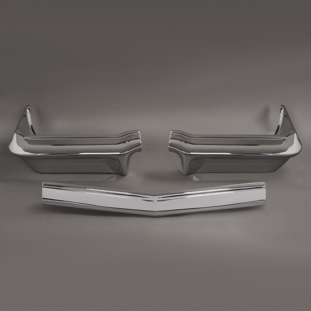 Chrome Front Bumper Panel Replacement Triple Set For Chevy Impala 1963 3PCS