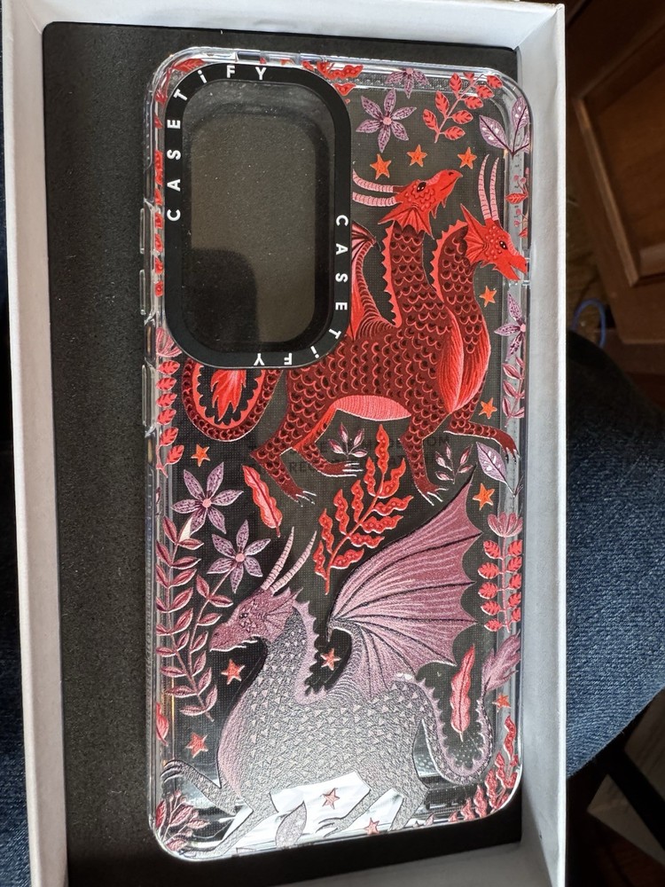 CASETiFY Clear Galaxy S24+ Case - Red Dragon Mythical Magic - Clear
