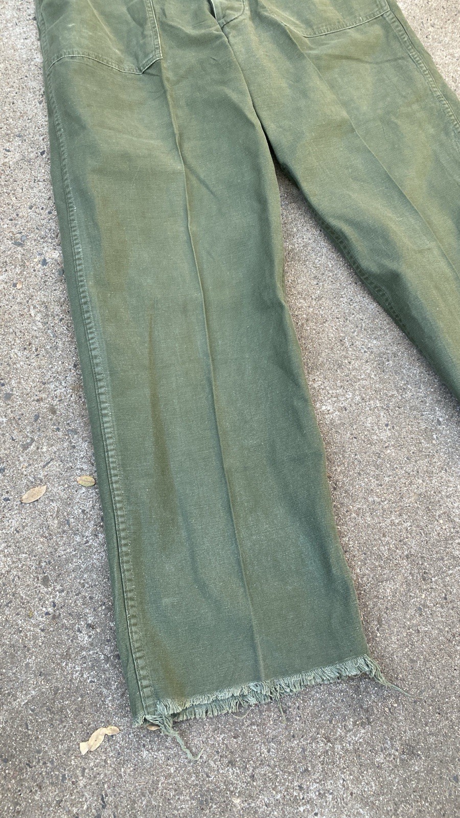 Vintage OG-107 Pants Fatigues 50s 60s Button Fly 32x31 Chopped Military Army