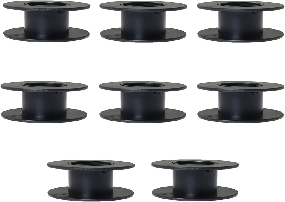 Plastic Spool  8Pcs 55Mm Black Bobbin Empty Spools for Embroidery Thread, Yarn,