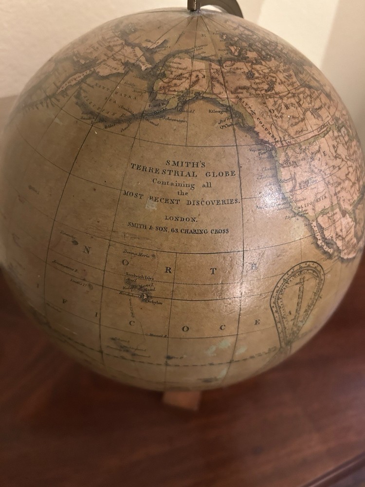 Antique Tabletop Terrestrial Globe on Stand