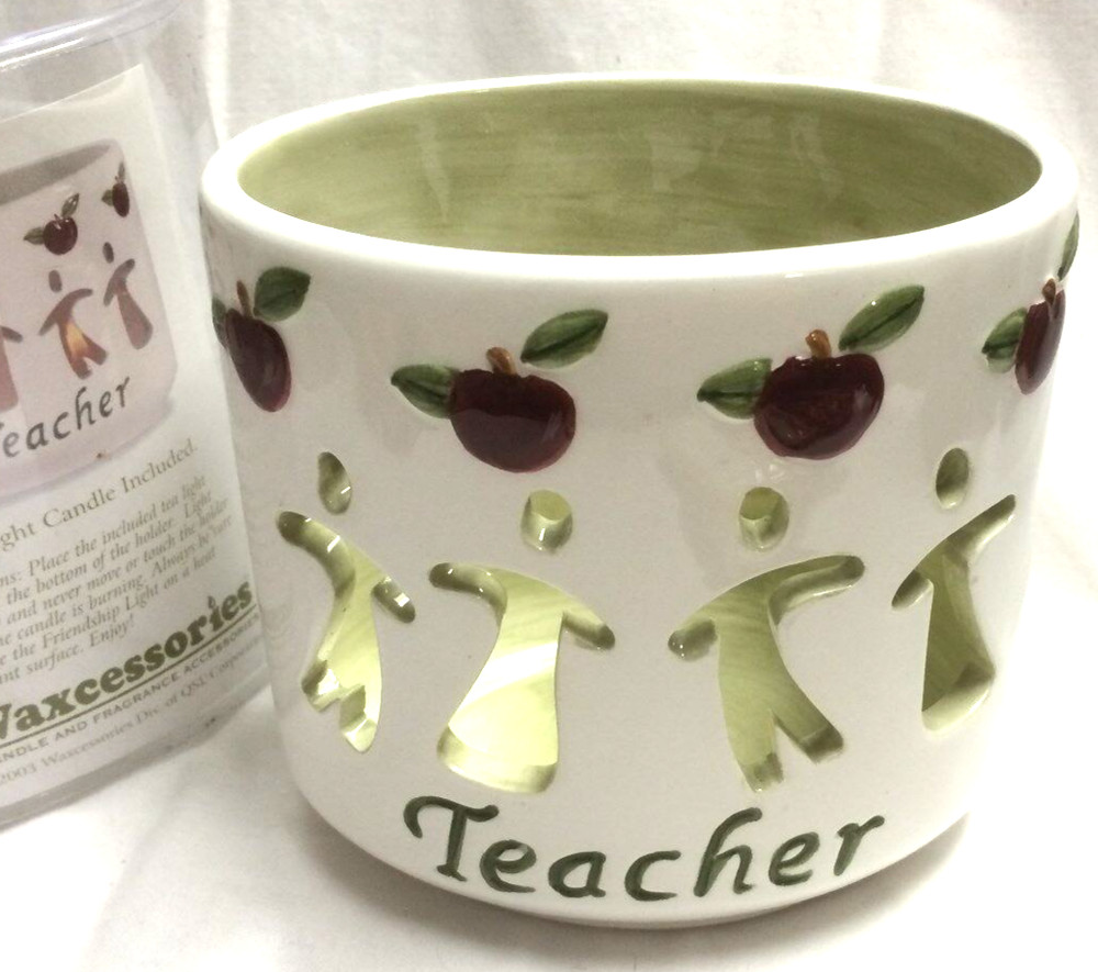 "Teacher" Oval Candle Holder
