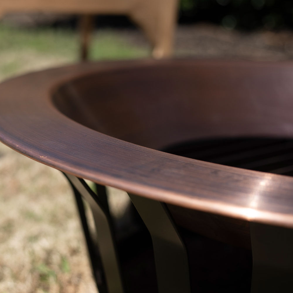 Ash & Ember 40" Copper Outdoor Fire Pit with Solid Steel Base