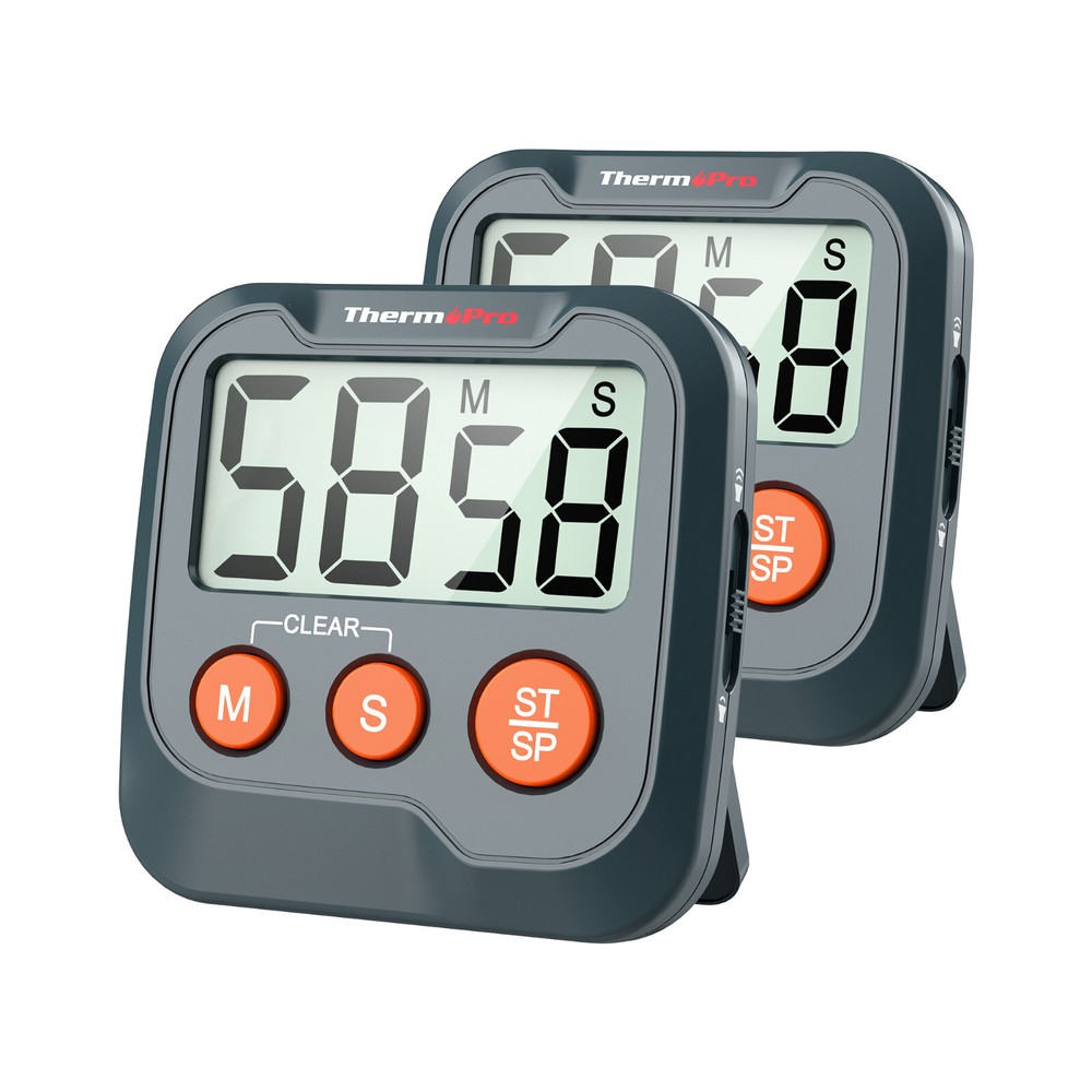 ThermoPro TM03W 2-Pack Digital Timer for Cooking, Countdown Timer Stopwatch