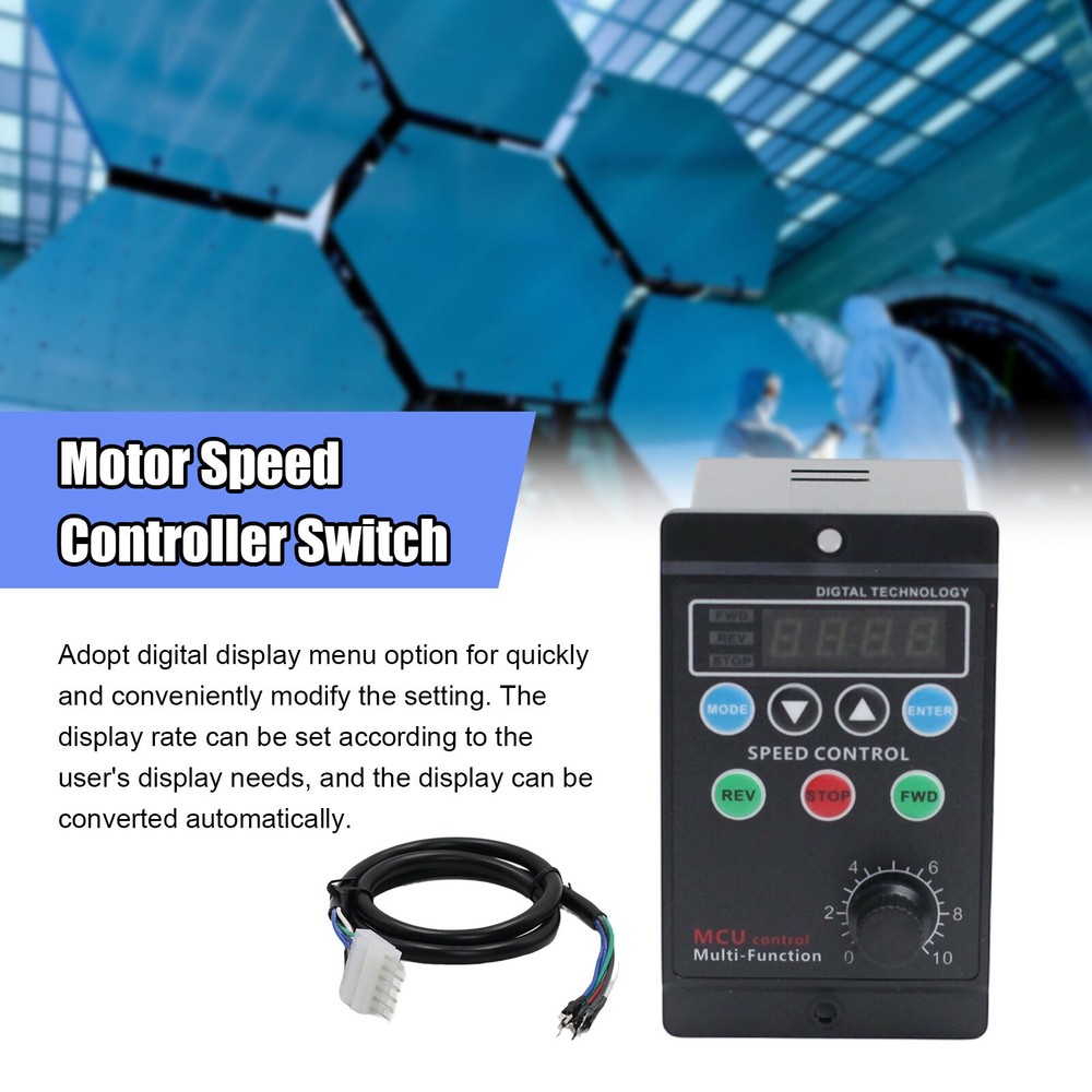 120W AC 110V Digital Motor Speed Control MCU Controller Target Value Settable 3A