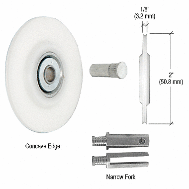 CRL REPK7N Nylon Concave Edge Replacement Wheel - 2" x 1/8"