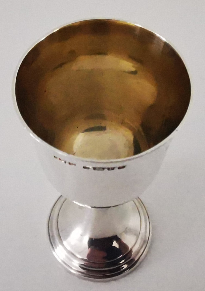 Solid Silver Travelling Communion Chalice - Sheffield 1882.