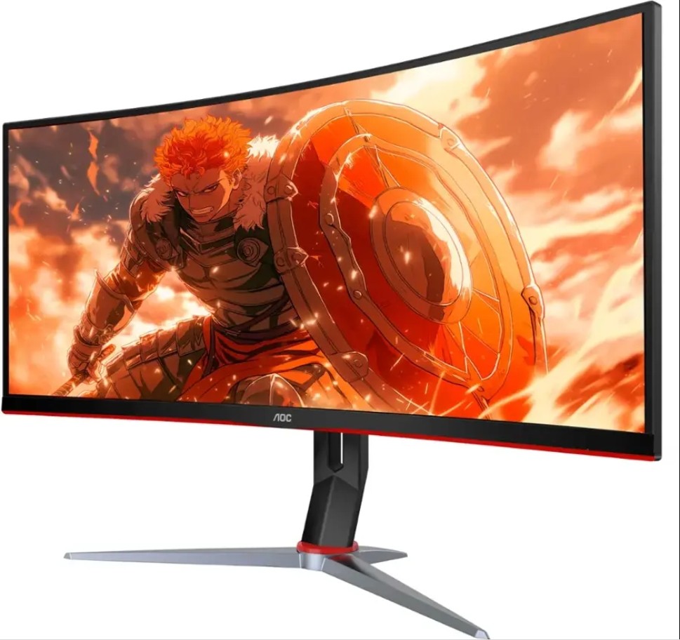 AOC CU34G2XP 34" VA Curved Gaming Monitor, WQHD (3440x1440), 180Hz, HDR 400