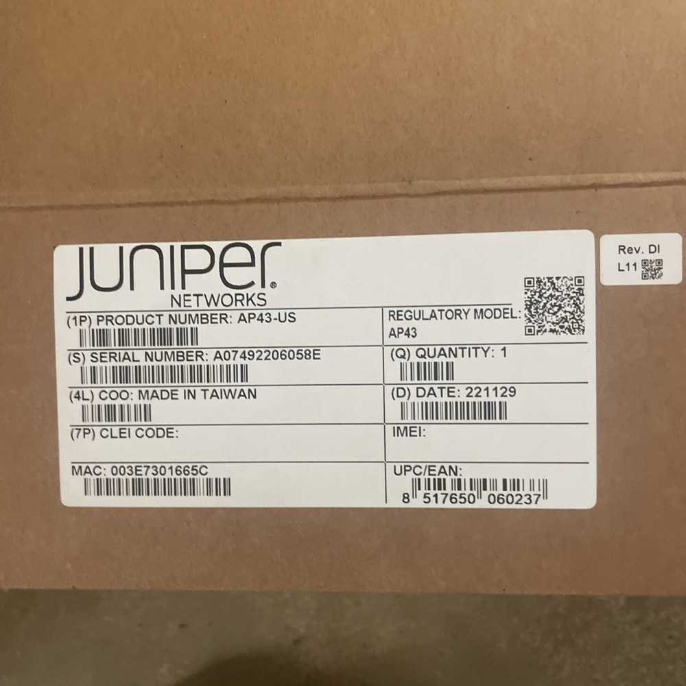 Juniper Networks AP43 Mist Wireless Access Point - White (AP43US)