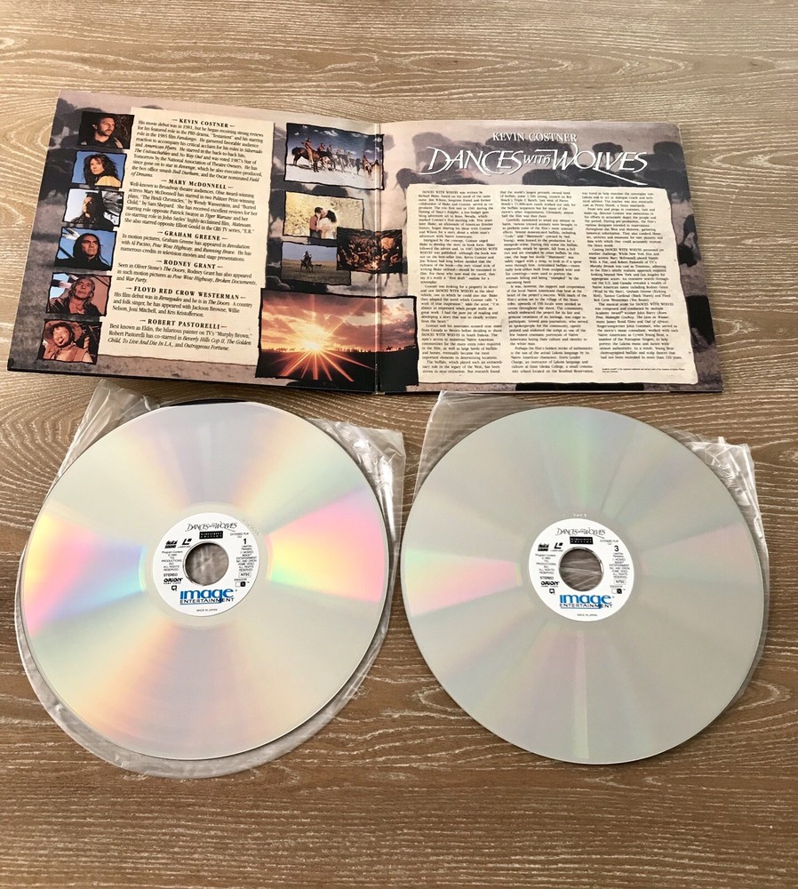 Dances with Wolves Laserdisc Widescreen Edition Double Disc Set Kevin Costner