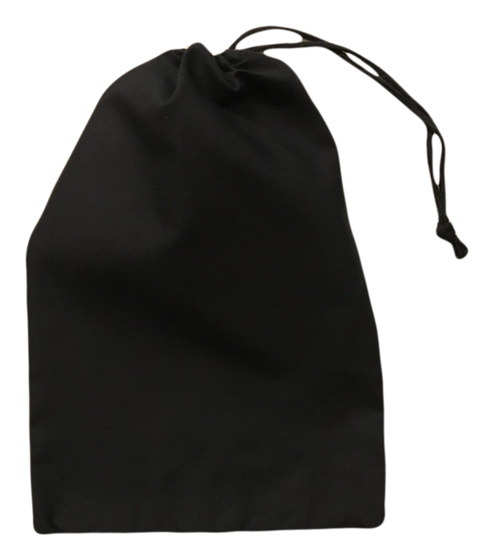 12"x18" Cotton Single Drawstring Muslin Bags (Black Color)