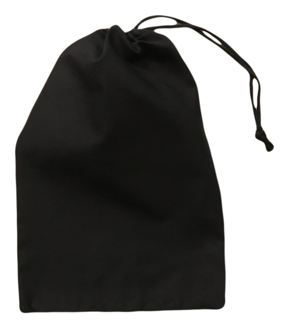 12"x18" Cotton Single Drawstring Muslin Bags (Black Color)