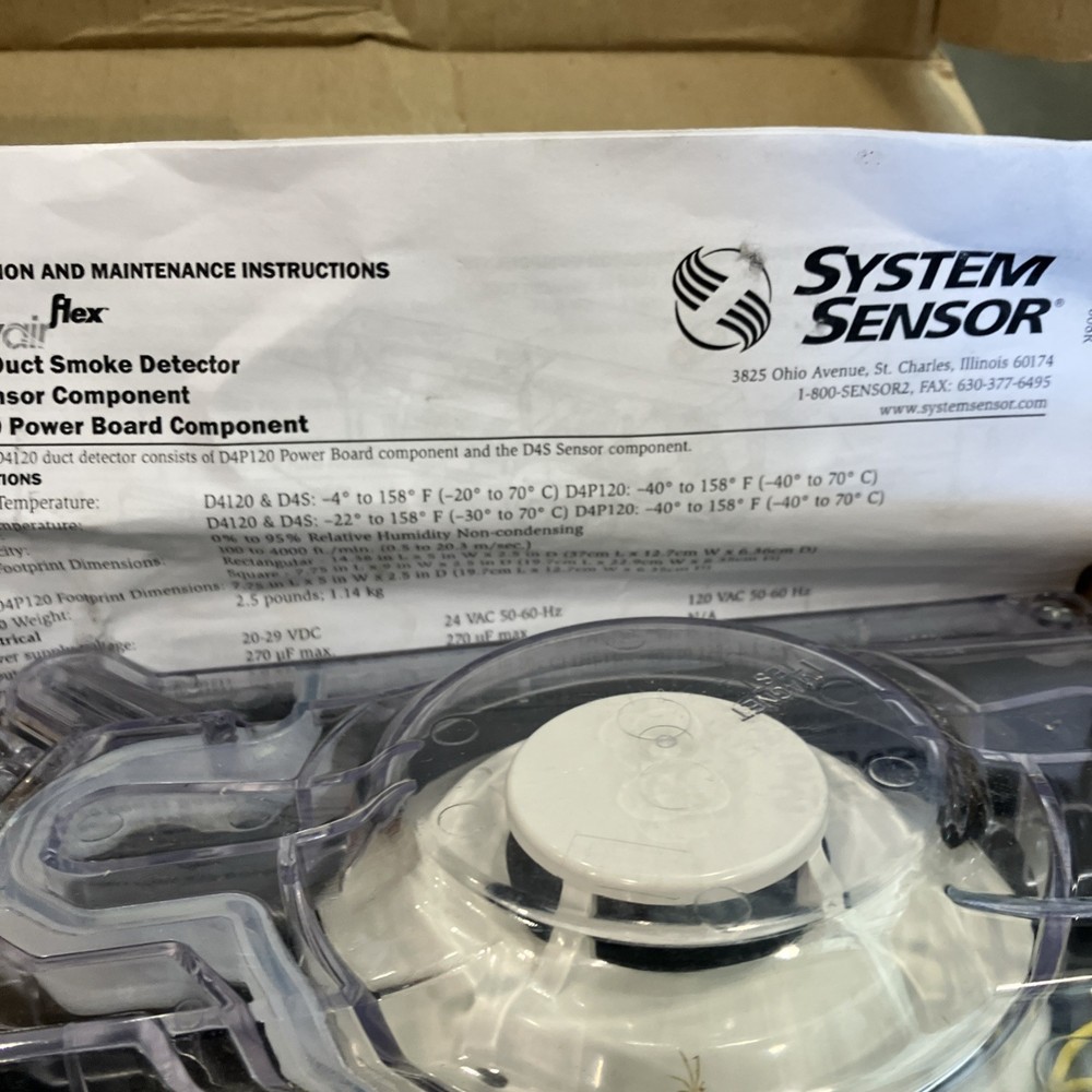 System Sensor D4120 Duct Smoke Detector 4 Wire New