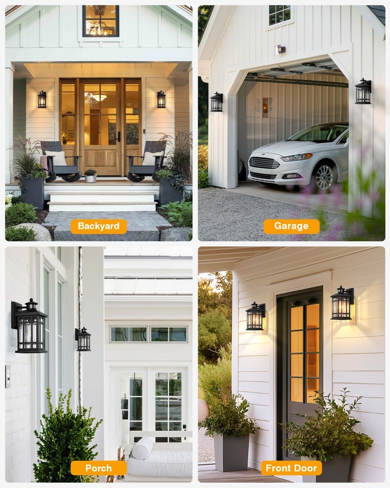 Motion Sensor Outdoor Wall Light, Adjustable Outside Lights for House