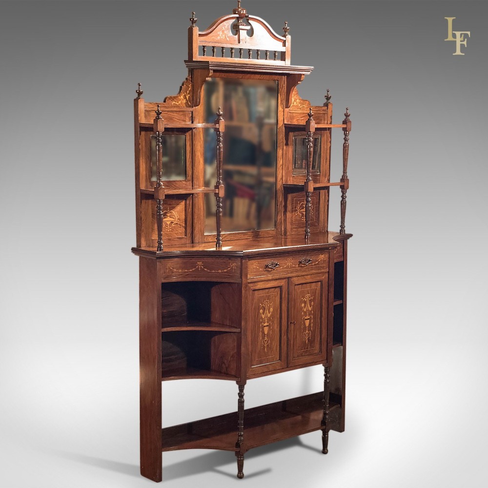 Antique Sideboard, Edwardian Mirror Back c1910