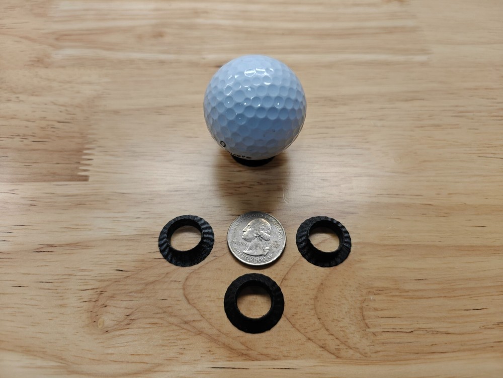 25 pack of black single use Golf Range Simulator Tees - Black