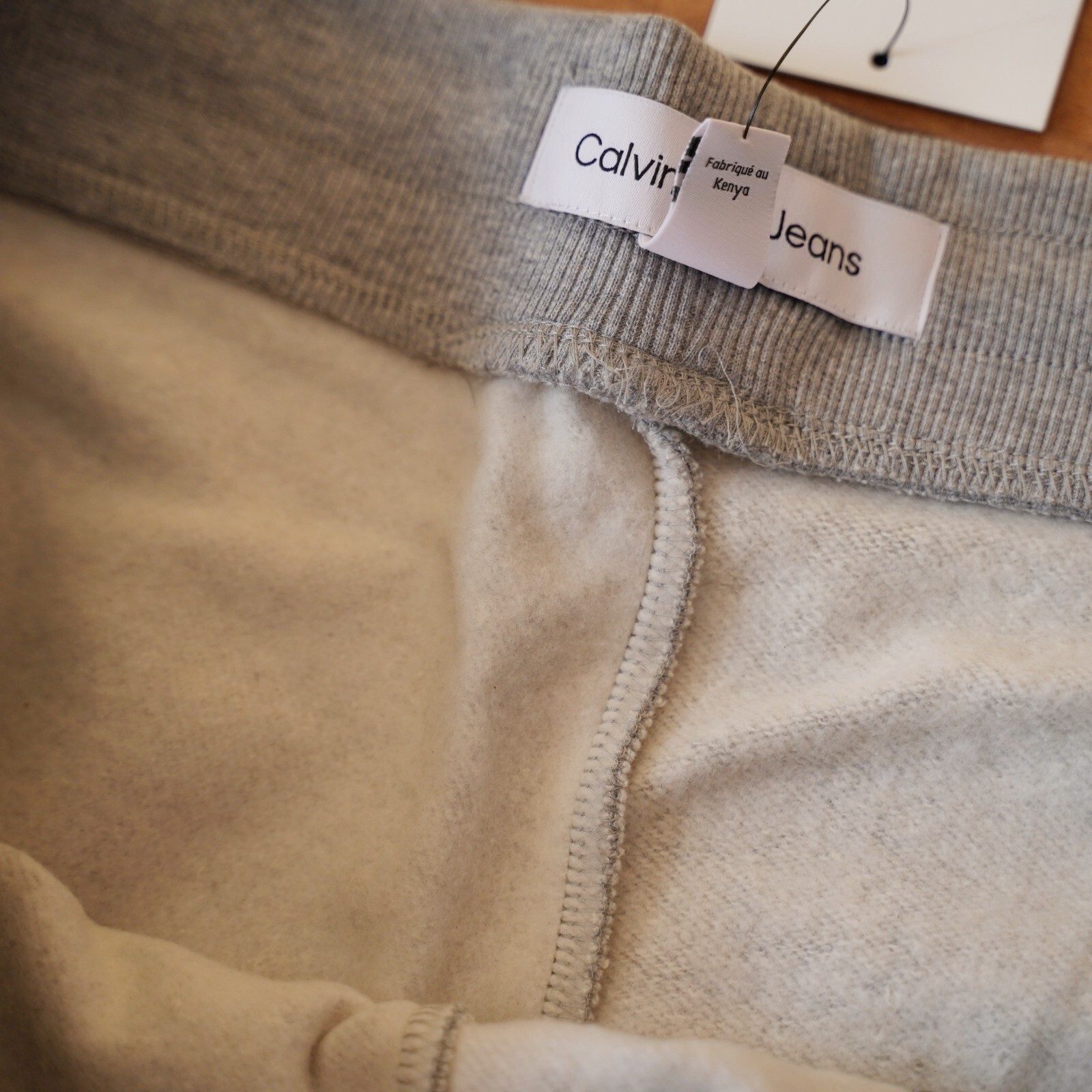 Calvin Klein Jeans Mens Blue/ Grey Monogram Logo Fleece Jogger Sweatpants