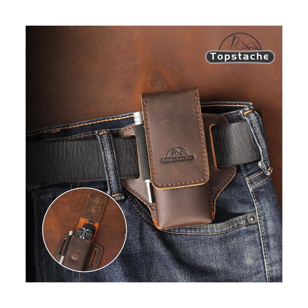 Topstache Leather Multitool Sheath for Belt - Multitool Holder - ED... Fast Ship