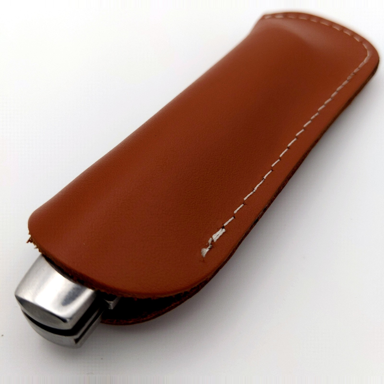 NEW Leather Slip Pouch for 4" Folding Pocket Knives Brown Tan Case Small