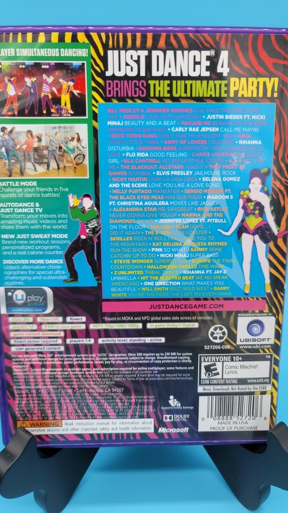 Microsoft Xbox 360 Kinect Sensor Bar With 7 Games Lot Tested