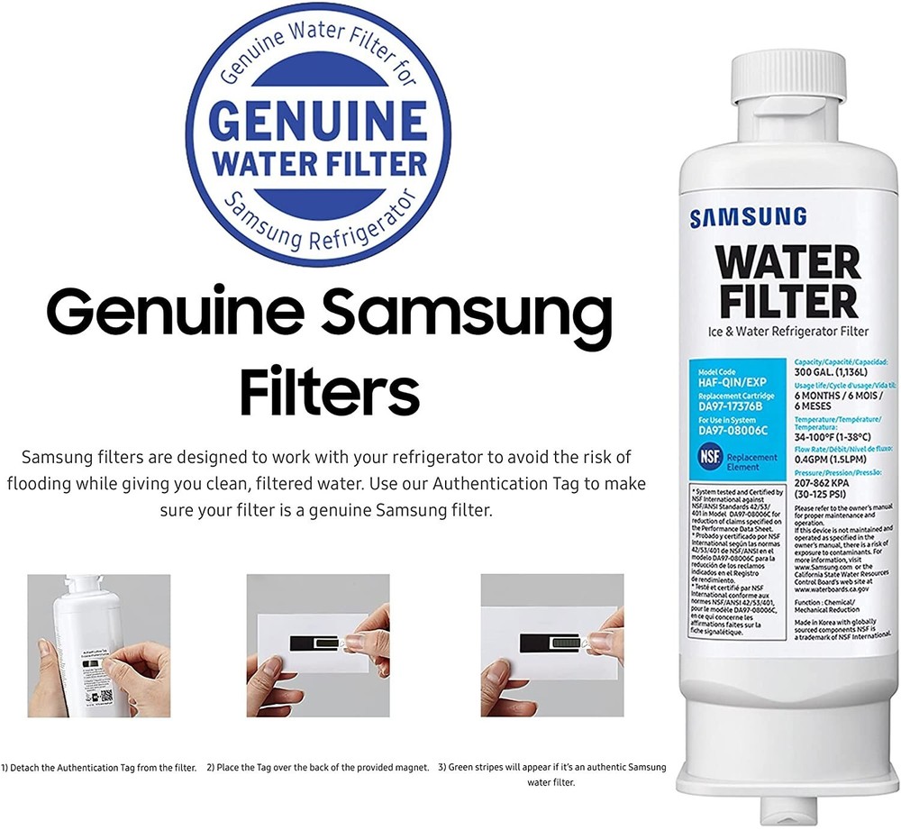 (3 Pack) (DA97-17376B) HAF-QIN/EXP Replacement Water Filter