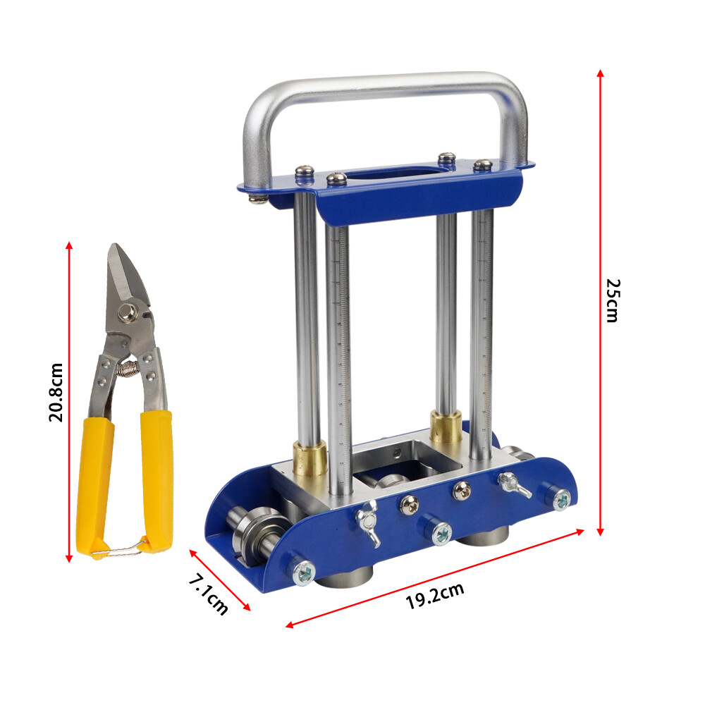 Blue Hand Sheet Metal Roller Bender Roofing Tools&Snip for Making Folding Edges