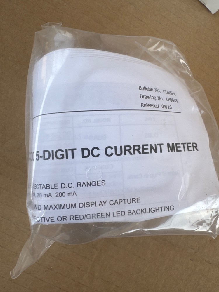 Red Lion CUB5IB00 LCD Current Panel Meter