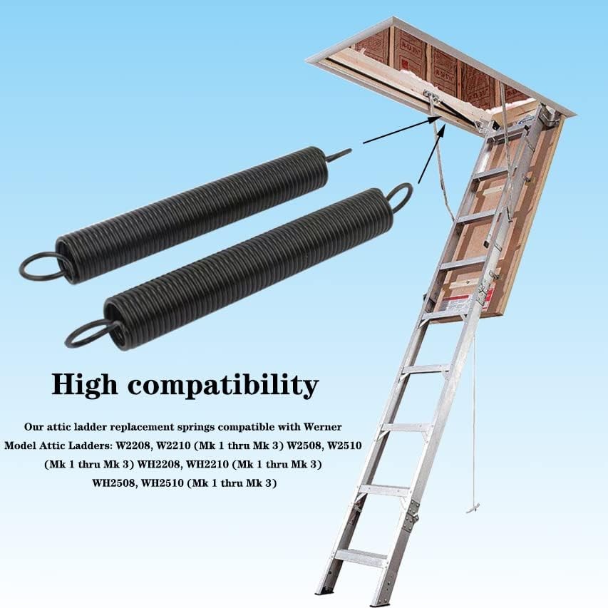 56-1 Ladder Springs Replacement fit Attic Stairs Pull Down Black