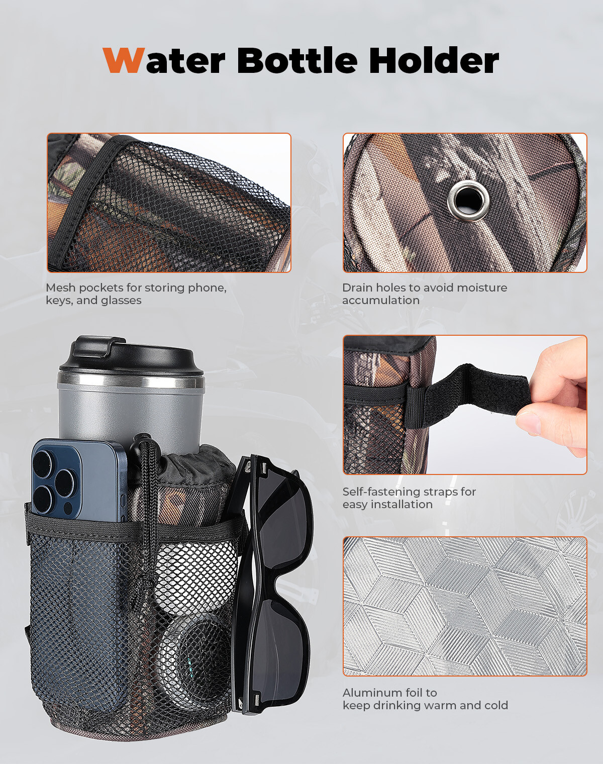 ATV Fender Bag Cooler Bag Pack Luggage Storage Cargo Camo For Sportsman Yamaha