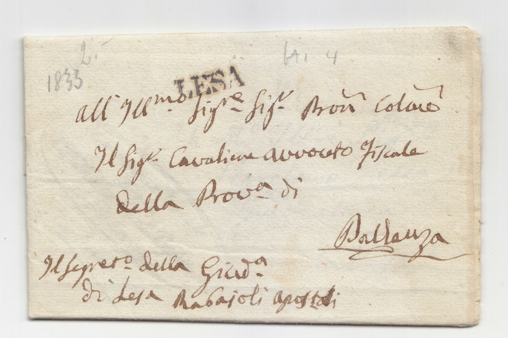 PP310-PIEMONTE-PREF.LESA X PALLANZA 1834