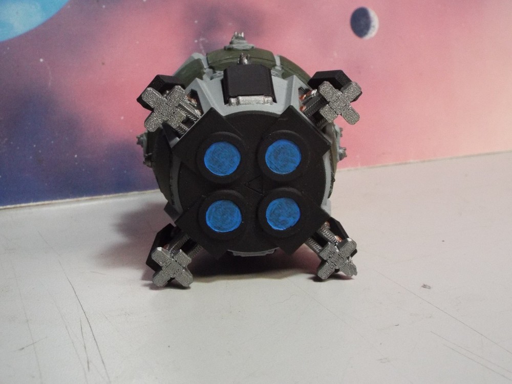 BATTLETECH UNION-CLASS DROPSHIP w/ GUARD MECHS (3D-PRINTED, PAINTED)