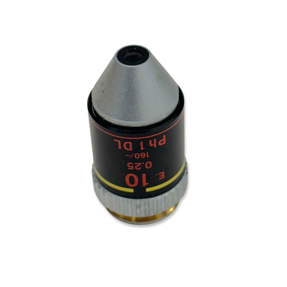 Nikon E 10x / 0.25 Ph1 DL Phase Contrast Microscope Objective 160 / - Made Japan