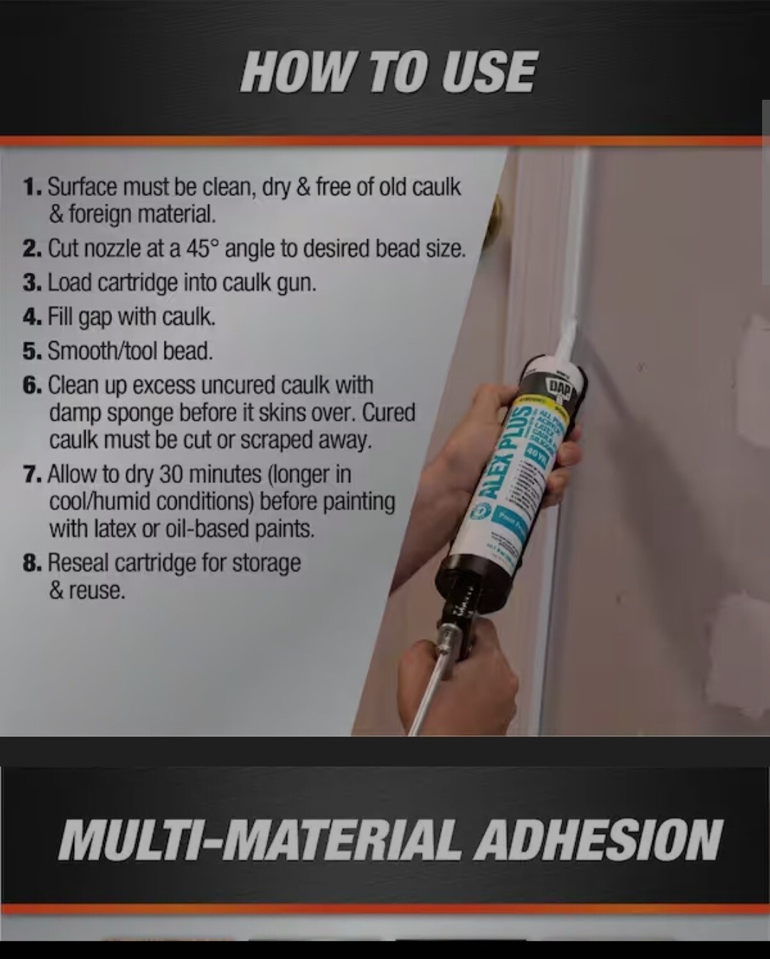 12 Pack DAP Alex Plus Acrylic Latex Caulk with Silicone - 10.1 fl oz Clear