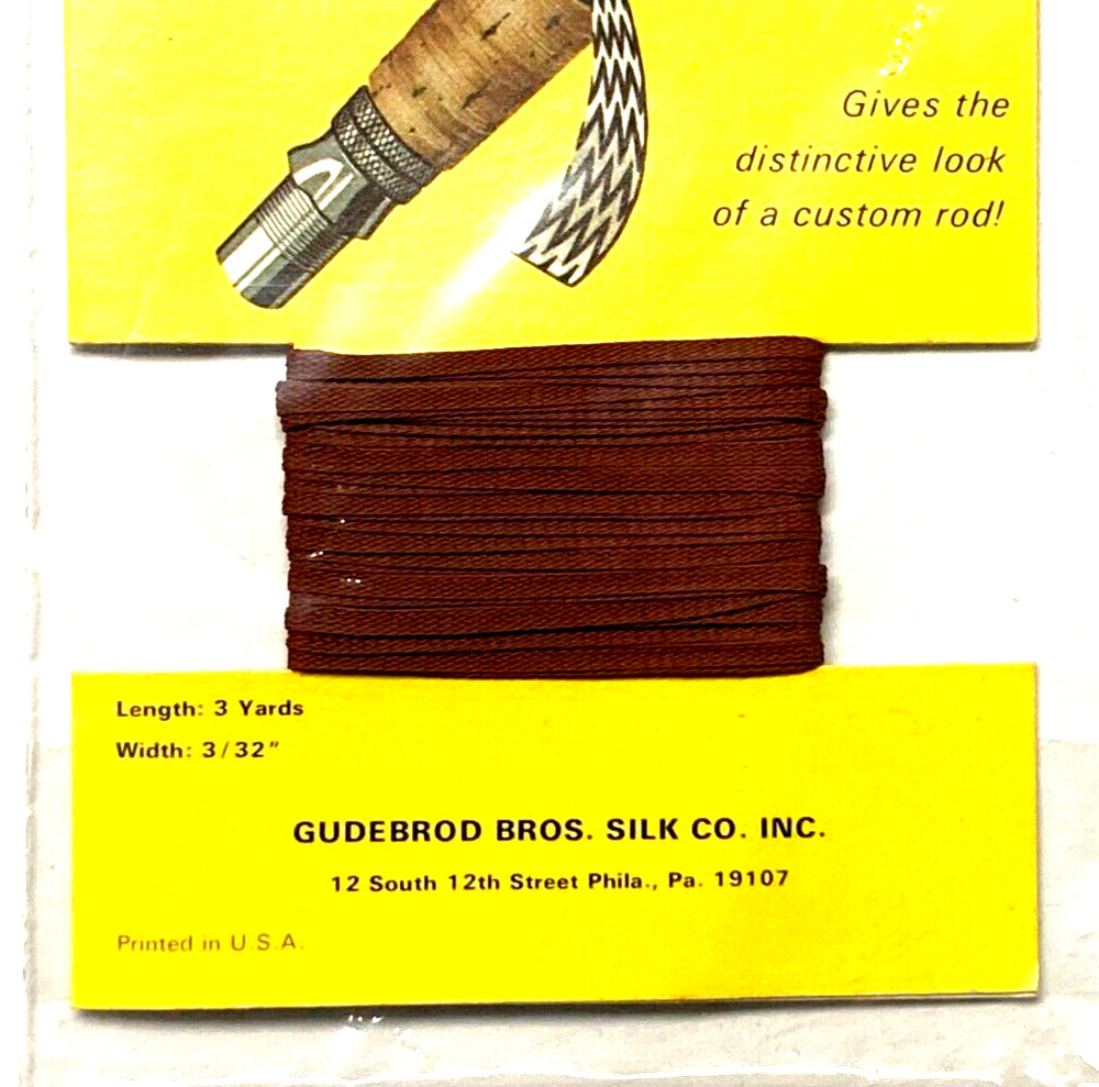 6 PACKS Gudebrod Butt Wind 3/32" Width Brown Rust 3-Yard For Custom Rods
