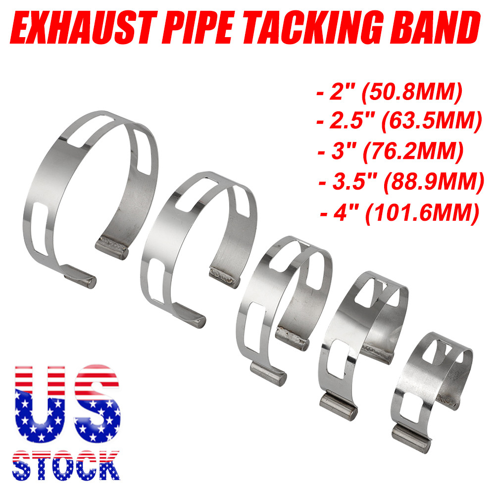 US Exhaust Pipe Tacking Band Clamp-On For Welding Fabrication 2" to 4.0" SIZES