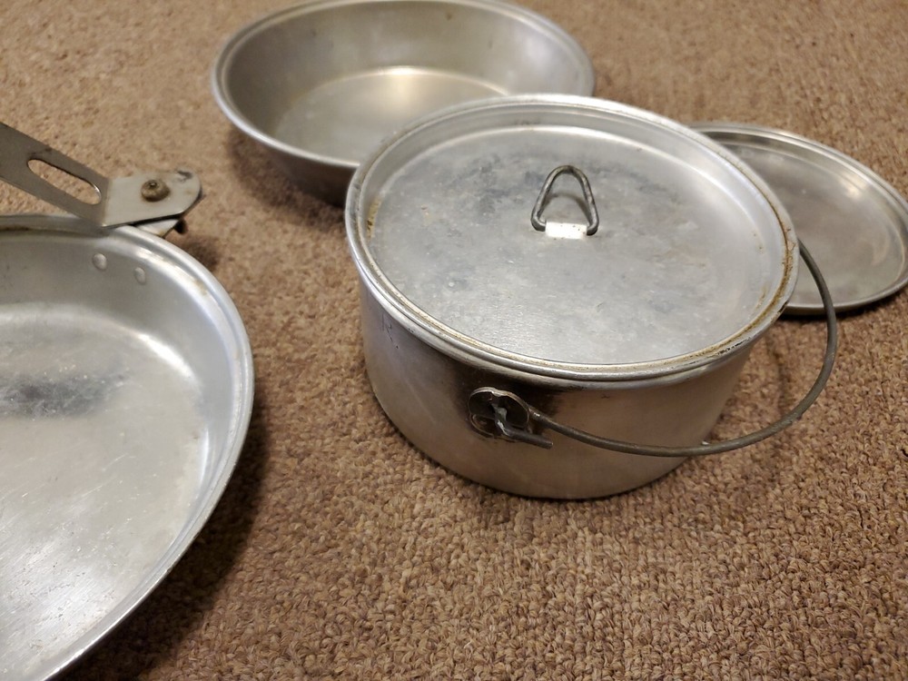 camping dishes pots, plates, stacking or nesting