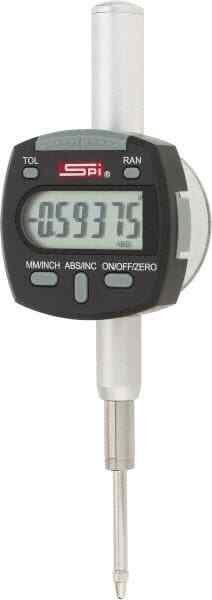 SPI 0 to 1" Range, 0.0005" Graduation, Electronic Drop Indicator Flat & Lug B...