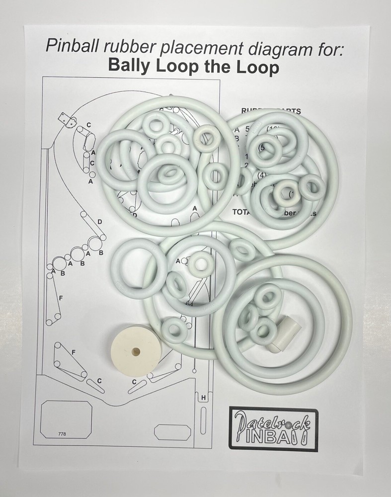 1966 Bally Loop the Loop Pinball Machine Maintenance Tune Up Kit