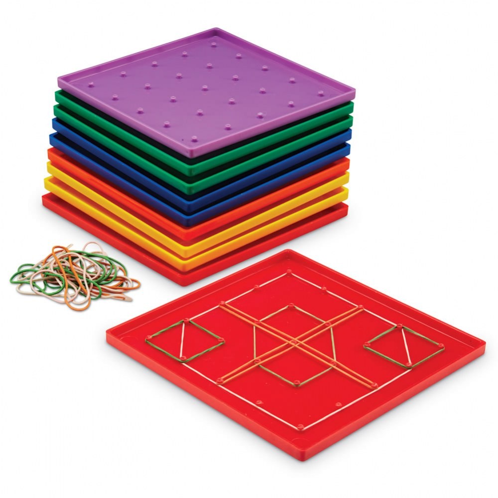 Learning Resources Plastic Geoboards  - Set of 10