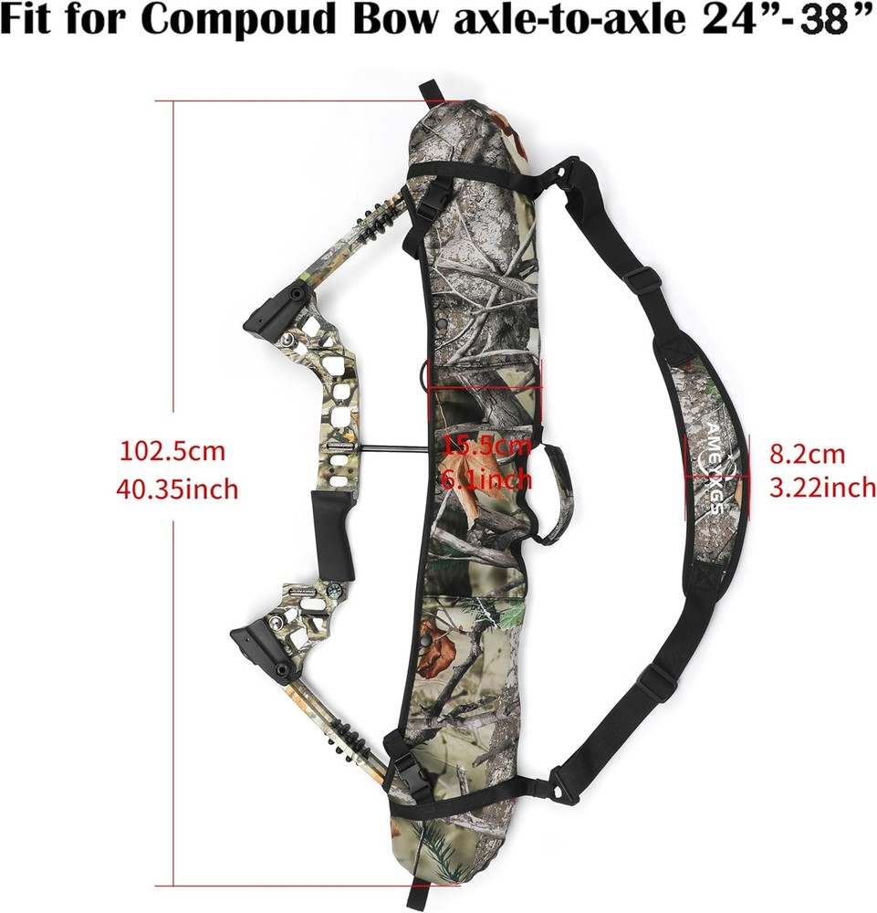 ZSHJGJR Archery Compound Bow Sling String Protector Cams Case Carrying Shoulder