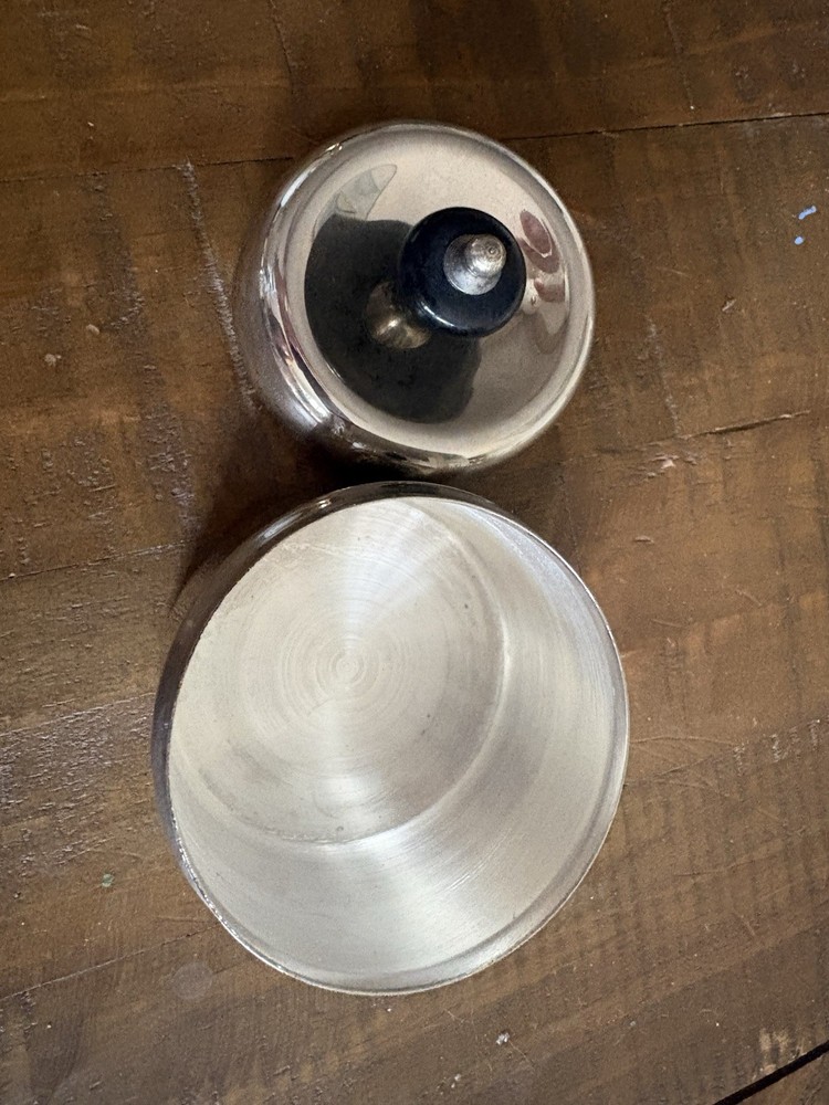 Art Deco Silver Plated Sugar Bowl With Lid
