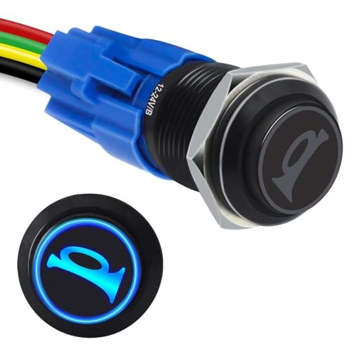 Horn Button, Momentary Push Button Switch, Horn Switch for Car Black