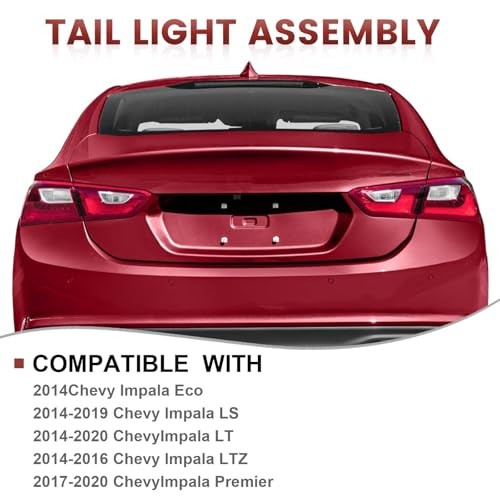 Tail Lights Assembly Compatible with 2014-2020 Chevy Driver Side Outer