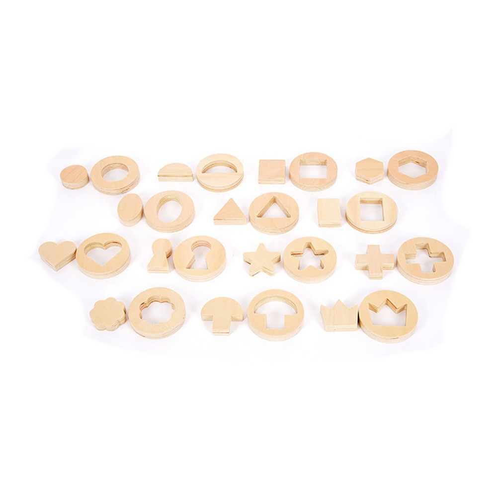 LEARNING ADVANTAGE CTU73520 Inside Outside Wooden Shapes