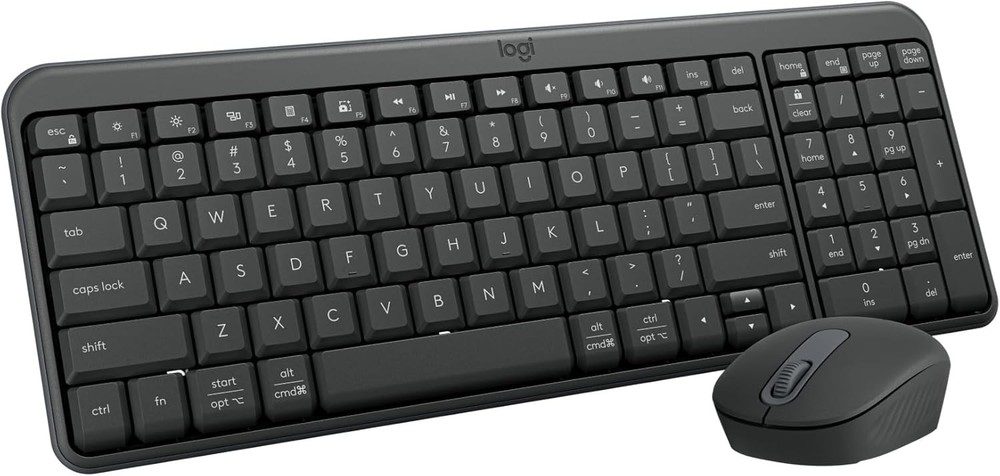 Compact MK250 Bluetooth Keyboard with Ergonomic Mouse - Perfect for Workspaces