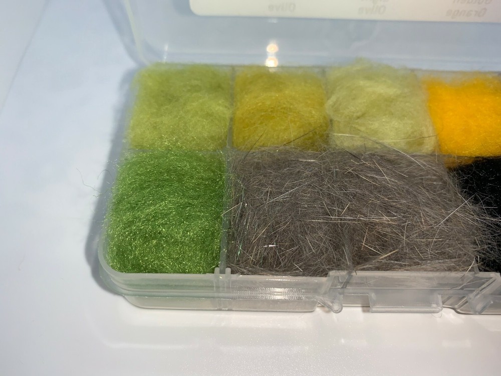 Danny’s Dubbing Box 2 - Fly Tying (Black, Olive, Green, Rabbit)