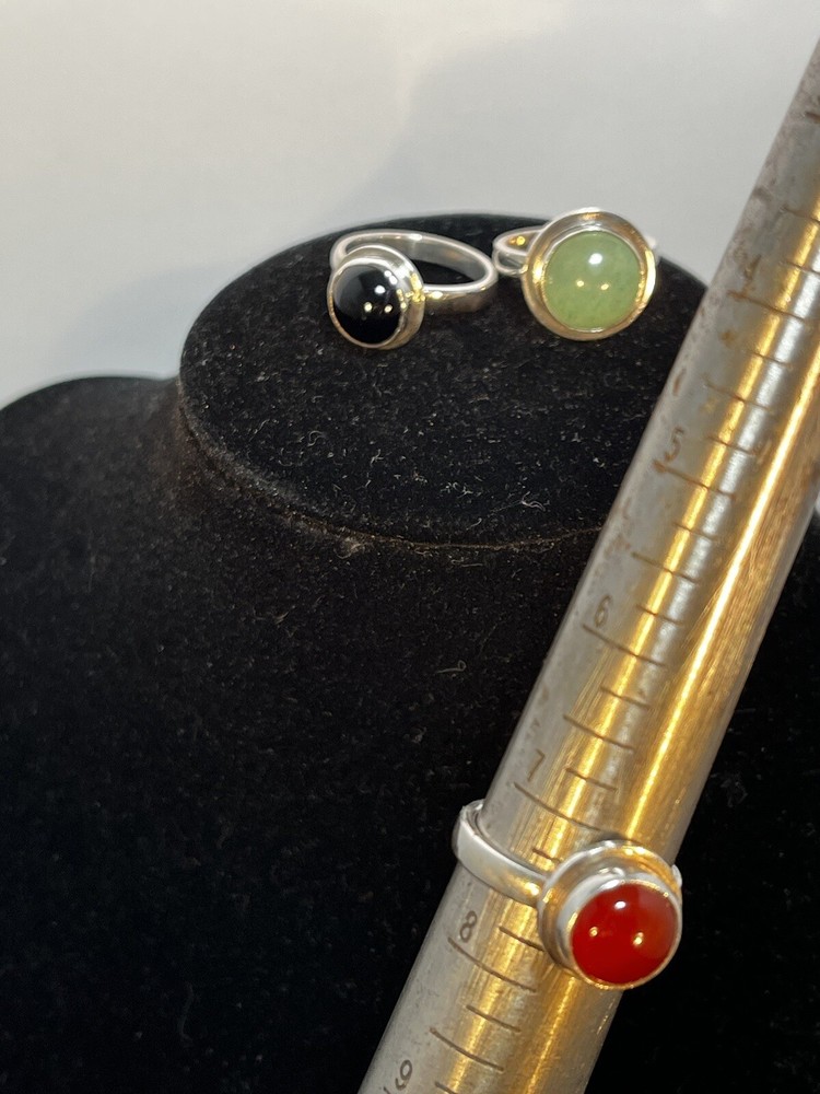 Silver Ring Simple Ring Single Stone Handmade Ring