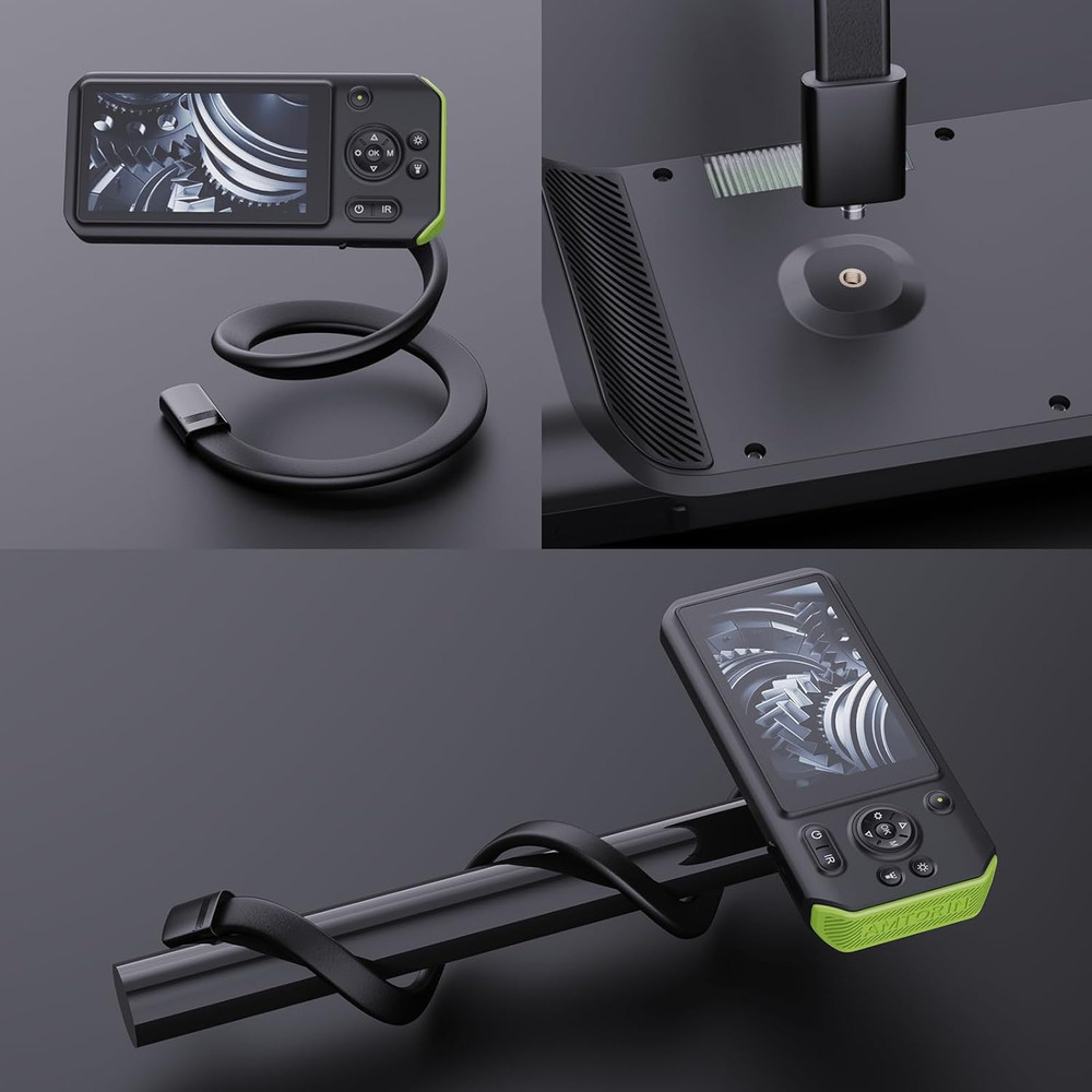 Night Vision Borescope Camera, 5" IPS Screen, 16.5FT Cable, IP67 Waterproof